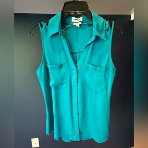 Express Turquoise Sleeveless Blouse